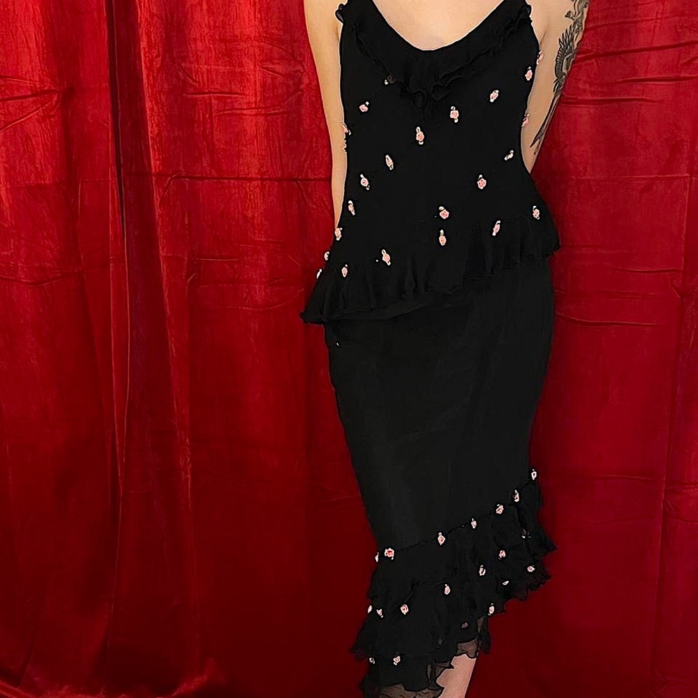 Vintage silk skirt set